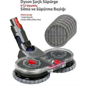 Dyson V12 Uyumlu Silme ve Süpürme Başlığı