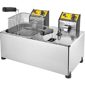 5+5 Lt Elektrikli Fritöz