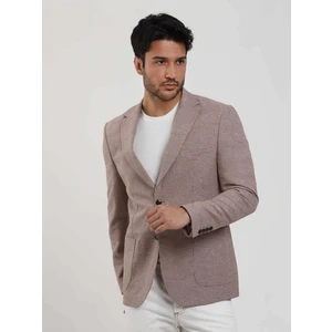 Bakır Erkek Slim Fit Pitikare Desenli Mono Yaka Ceket - 84155