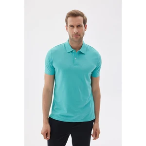 Erkek Basic Polo Yaka Tişört (Regular Fit) Su Yeşili