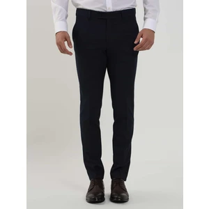 Lacivert Erkek Ekstra Slim Fit Melanj Desenli Klasik Pantolon - 103476