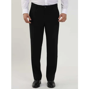 Siyah Erkek Regular Fit Düz Klasik Pantolon - 98178