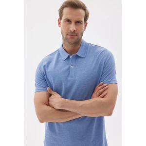 Erkek Basic Polo Yaka Tişört (Regular Fit) Bebe Mavisi
