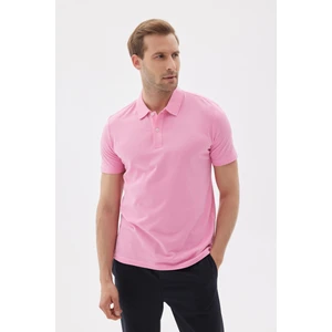 Erkek Basic Polo Yaka Tişört (Regular Fit) Pembe