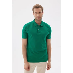 Erkek Basic Polo Yaka Tişört (Regular Fit) Açık Yeşil