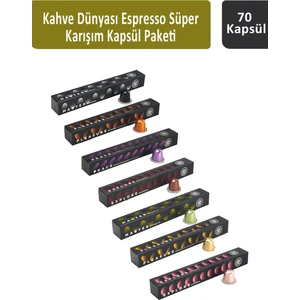 Kahve Dünyası Espresso Süper Karışım Kapsül Paketi 70 Kapsül