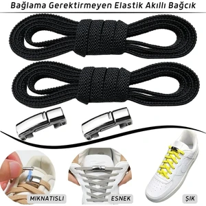 Yeni Nesil 1 Çift Manyetik Esnek Bağcık Elastik Akıllı Takbırak Çocuk Yetişkin Manyetik Ayakkabı Bağcığı