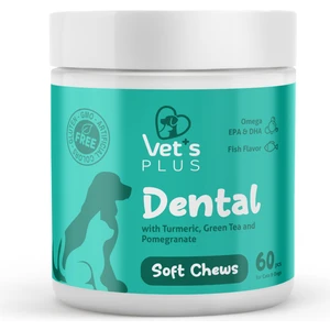 Vet's Plus Dental Çiğnenebilir Tablet 60'lı (Kedi ve Köpekler için Diş Bakımı)