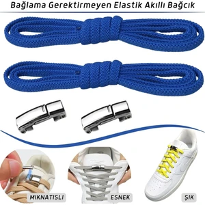 Yeni Nesil 1 Çift Manyetik Esnek Bağcık Elastik Akıllı Takbırak Çocuk Yetişkin Manyetik Ayakkabı Bağcığı