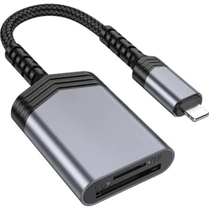 Süper Hızlı Iphone Lightning Micro Sd/sd Hafıza Kart Okuyucu Adaptörü, Dosya, Fotoğraf Aktarım Adaptörü