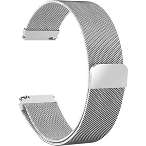Huawei Watch Gt4 46MM ile Uyumlu Kordon Hasır Metal Örgü Mıknatıslı Milano Kayış