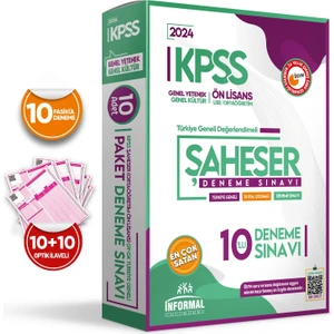 İnformal Yayınları 2024 KPSS Ön Lisans GY – GK 10’lu Dijital Çözümlü Paket Deneme