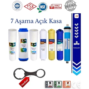 Tüm Açık Kasalar Için Filtre Seti (Orjinal Yeni Seri) 7 Aşamalı, Nsf Onaylı