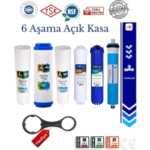 Tüm Açık Kasalar Için Filtre Seti (Orjinal Yeni Seri) 6 Aşamalı,nsf Onaylı