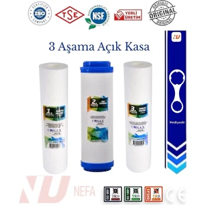 Tüm Açık Kasalar Için Filtre Seti (Orjinal Yeni Seri) 3 Aşamalı Ön Filtre,nsf Onaylı
