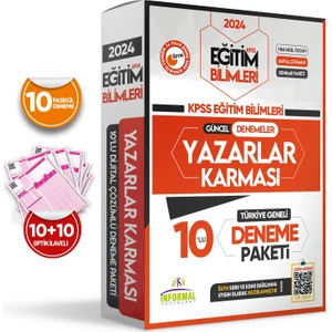 İnformal Yayınları 2024 KPSS Eğitim Bilimleri Yazarlar Karması Türkiye Geneli Kurumsal 10'lu D. Çözümlü Paket Deneme
