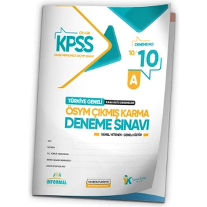 İnformal Yayınları KPSS 2025 ÖSYM Arşivi Çıkmış Soru Karma Genel Yetenek Genel Kültür D. Çözümlü Deneme 10/10.kitapçık (Ciltli)