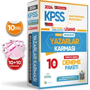 Karakutu Yayınları 2024 KPSS Lisans GY-GK Yazarlar Karması Türkiye Geneli Kurumsal 10'lu Dijital Çözümlü Deneme Paketi