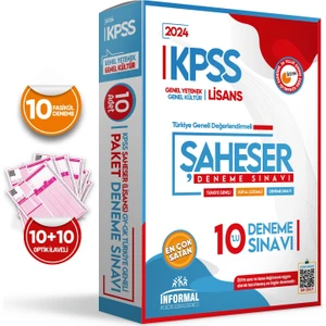 Anamorfik Yayınları KPSS 2024 Lisans  Genel Yetenek Genel Kültür Şaheser Türkiye Geneli Kurumsal 10’lu Dijital Çözümlü Paket Deneme