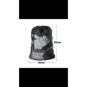Baby 3 Adet Siyah Lüx Perde ve Çamaşır Yıkama Filesi Ipli 60X80 cm (Battal Boy)