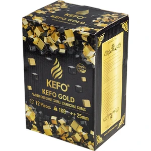 Nargile Store Kefo Gold 25ER Nargile Kömürü 74 Küp 1kg