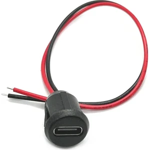 Roboyol Store Type C Panel Montaj Dişi Soket 2 Pin 15cm Kablolu Uzatma Usb 3.1 Konnektör Araba Kamera Oyuncak