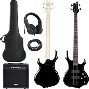 MBG-410BK-20AMP 4 Telli Bas Gitar ve 20W Amfi Gigbag Kulaklık Set