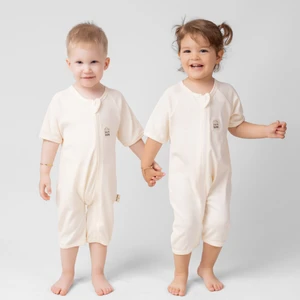 Sare Baby Yazlık Uyku Tulumu Dizaltı Boy %100 Doğal Pamuk Oeko-Tex Sertifikalı Kumaş 0.2 Tog Bebek Uyku Tulumu