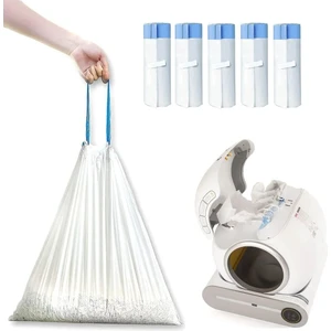 Otomatik Kedi Tuvaleti Büzgülü Çöp Poşeti 75 Adet 5 x 15 Adet 50 mm x 46 mm