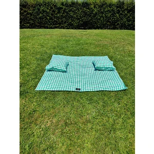 Meryemce Ev Tekstili Piknik Örtü Seti, 170X170CM Pöti Kareli Piknik Örtüsü, 50CM x 50 cm 2 Adet Minder