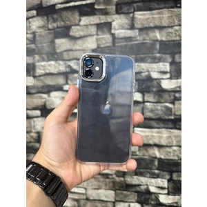 Apple iPhone 11 Uyumlu Metal Kamera Çerçeveli Şeffaf Kılıf
