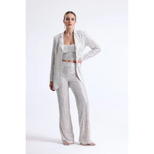 Beli Lastikli Payet Abiye Pantolon | PNT35233