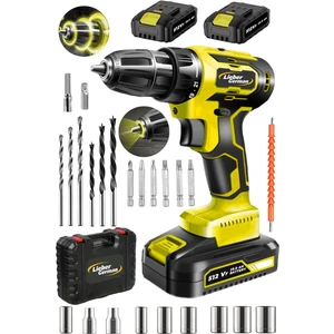 Lieber German Teknoloji Karbon Motor 512 Vf 25 Ah 27 Pcs Süper Setli 2 Akülü Şarjlı Vidalama Matkap