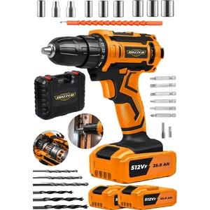 Alman Würth-X 512 Vf 25 Ah Çelik Şanjuman 27 Parça Setli 2x Akülü Şarjlı Vidalama Matkap