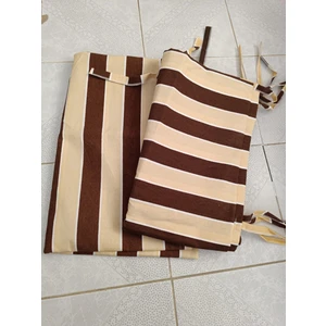 Karmaş Home Balkon Perdesi  Kahve/krem