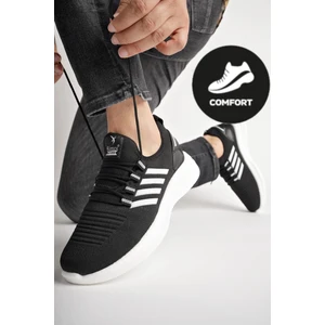 Montag Garantili Günlük  Kaymaz Taban Bağcıklı Çizgili Erkek Sneaker Spor Ayakkabı
