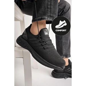 Montag Garantili Günlük  Kaymaz Taban Bağcıklı Çizgili Erkek Sneaker Spor Ayakkabı