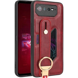 Asus Rog Phone 6 Bileklikli Darbeye Dayanıklı Deri Telefon Kılıfı (Yurt Dışından)
