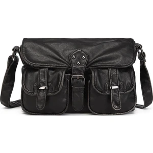 Yıkama Deri Postacı Askılı Kadın Çantası 21-K Barcelona 1879