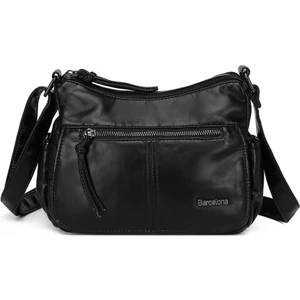 Yıkama Deri Postacı Askılı Soft Kadın Çantası 21-K Barcelona 1874