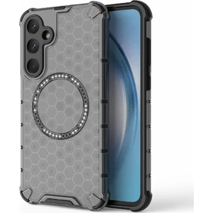 Seashell Digital Samsung Galaxy A55 5g Kılıf Petek Isı Dağılımı Tpu+Pc Manyetik Telefon Kapağı-Gri (Yurt Dışından)