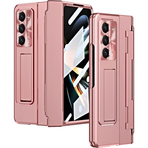 Seashell Digital Samsung Galaxy Z Fold6 5g Kılıf Menteşe Koruma Pc Telefon Kılıfı, Kickstand-Pembe (Yurt Dışından)
