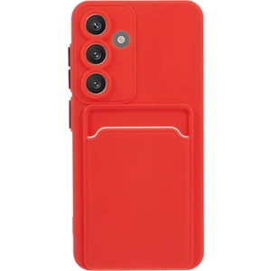 Seashell Digital Samsung Galaxy A55 5g Kılıf Kart Yuvası Çizilmez Yumuşak Tpu Telefon Arka Kapak-Kırmızı (Yurt Dışından)