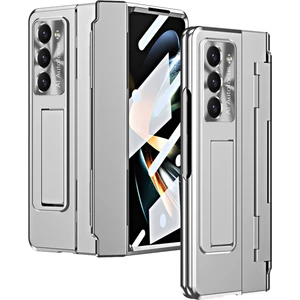 Seashell Digital Samsung Galaxy Z Fold6 5g Kılıf Menteşe Koruma Pc Telefon Kapağı, Kickstand-Gümüş Için (Yurt Dışından)