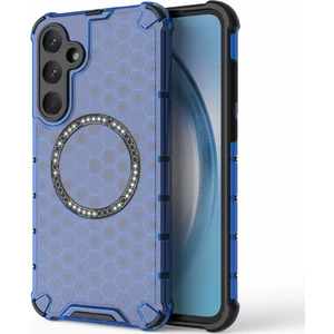 Seashell Digital Samsung Galaxy A55 5g Kılıf Petek Isı Dağılımı Tpu+Pc Manyetik Telefon Kapağı-Mavi (Yurt Dışından)