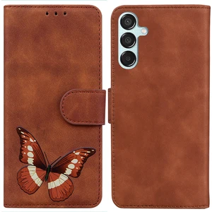 Seashell Digital Samsung Galaxy M15 5g Kılıf Cüzdan Kılıfı Deri Telefon Kapağı-Kahverengi (Yurt Dışından)