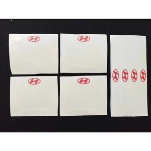 Modifiye Fabrikası Hyundai Marka Uv Baskılı Kapı Kolu Koruma Ppf Folyo Seti Çizik Önleyici 8'li Set