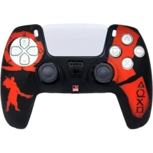 Ps5 Dualsense Uyumlu Joystick Koruyucu Silikon Kılıf God Of War Kratos-Kırmızı