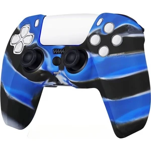 Ps5 Dualsense Uyumlu Joystick Koruyucu Silikon Kılıf Kamo ÇizgiMavi