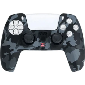 Ps5 Dualsense Uyumlu Joystick Koruyucu Silikon Kılıf Kamuflaj Siyah-Gri